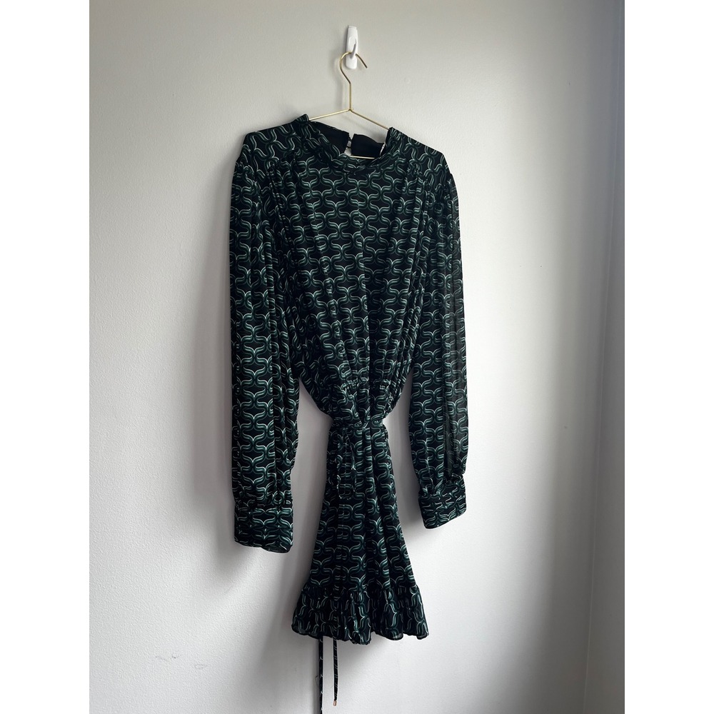 Ever New Curve Glenmore Geo Mini Dress Green Black Geometric Plus Size 22 NWT - Picture 9 of 13
